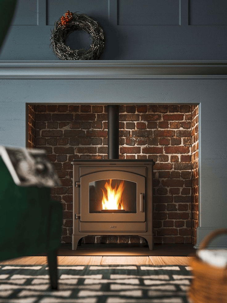 Pellet fireplace installation